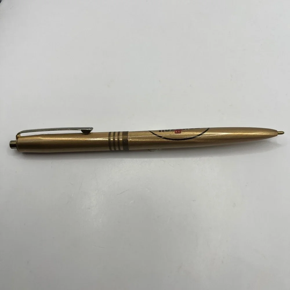 Vintage Pennzoil‎ Ink Pen Petroliana Gold Tone Writing Advertising
